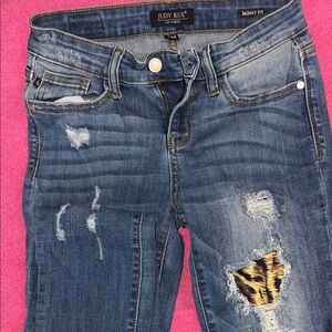 Judy Blue Women's Ripped Blue Skinny Jeans